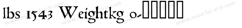 lbs 1543 Weightkg 0字体转换